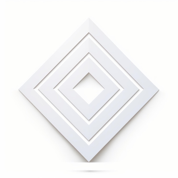 Фото Минималистская иллюстрация белых квадратов в форме бриллианта