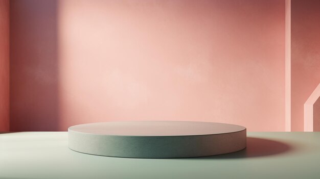 写真 minimalist display podium for product design in sweet color