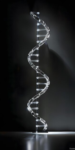 Photo minimalist double helix genomic structure