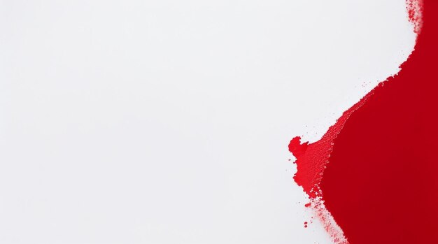 Minimalist Elegance Ruby Red Paint Texture on White Canvas