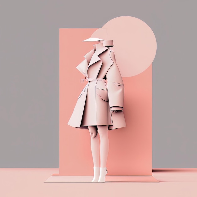 Minimalist fashion background Illustration AI Generative