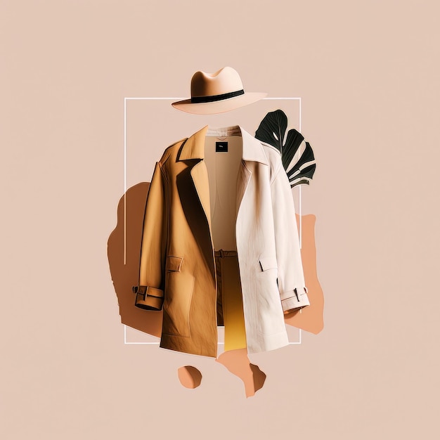 Photo minimalist fashion background illustration ai generative