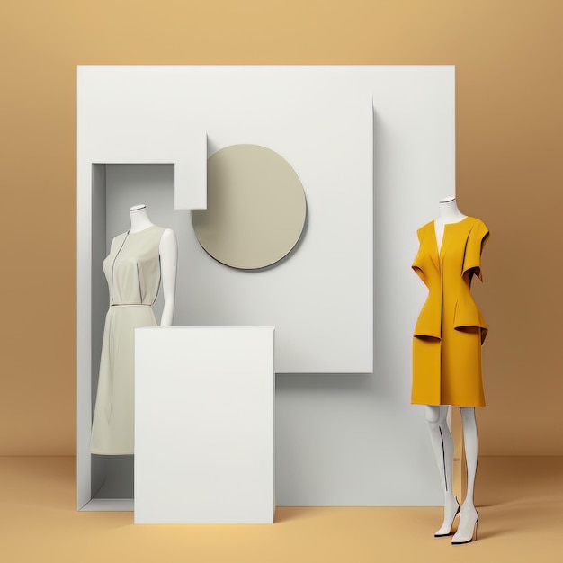 Photo minimalist fashion background illustration ai generative