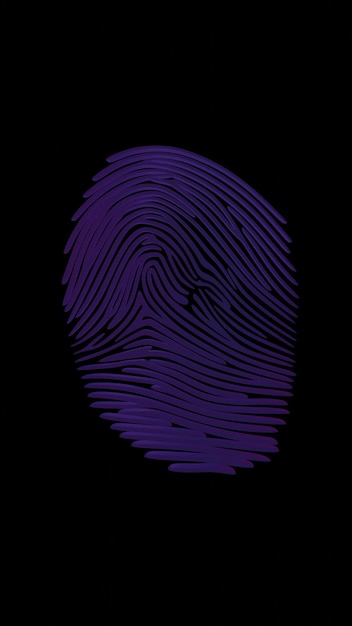 Photo minimalist fingerprint outline against a colorful abstract geometric background