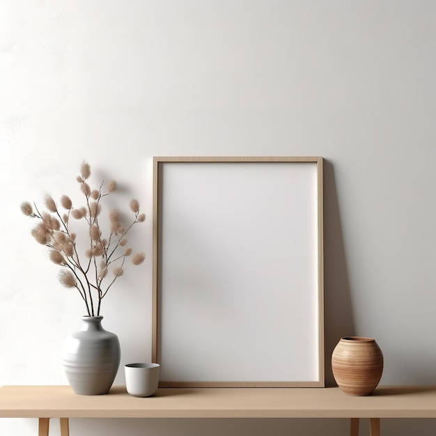 minimalist frame mockup scene