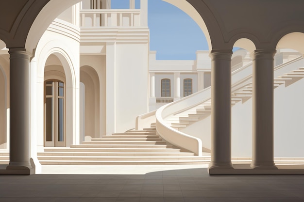 Minimalist geometries classical architecture and modern mismatch complex shapes