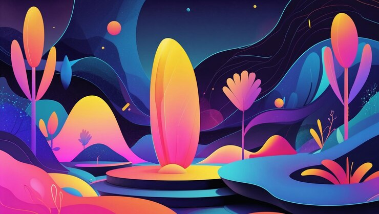 Photo minimalist geometry background spring summer abstract colorfull