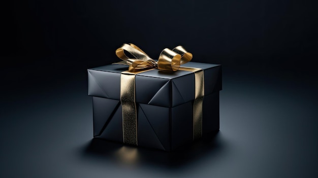 Minimalist Gift Box on Velvety Black