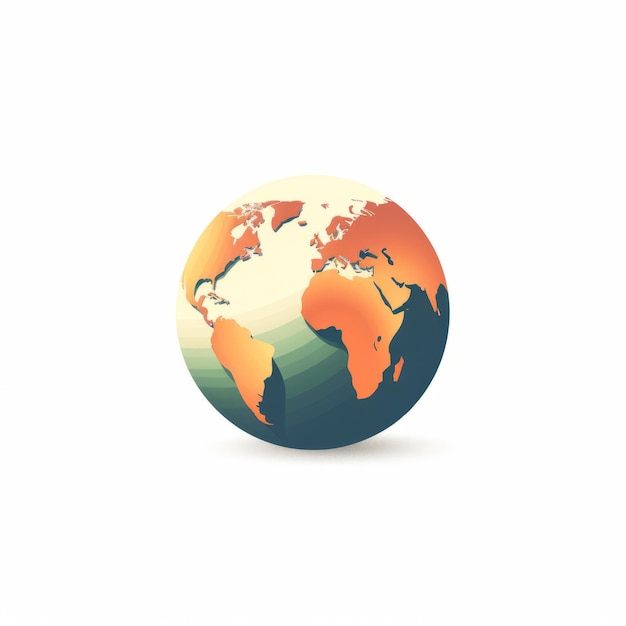 Minimalist Globe Illustration