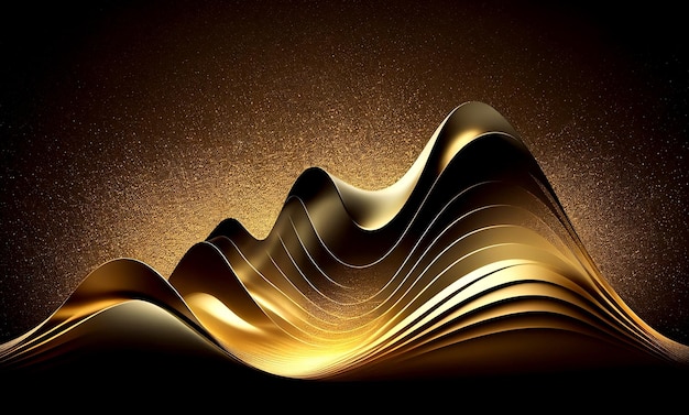 Minimalist Gold Wave Background