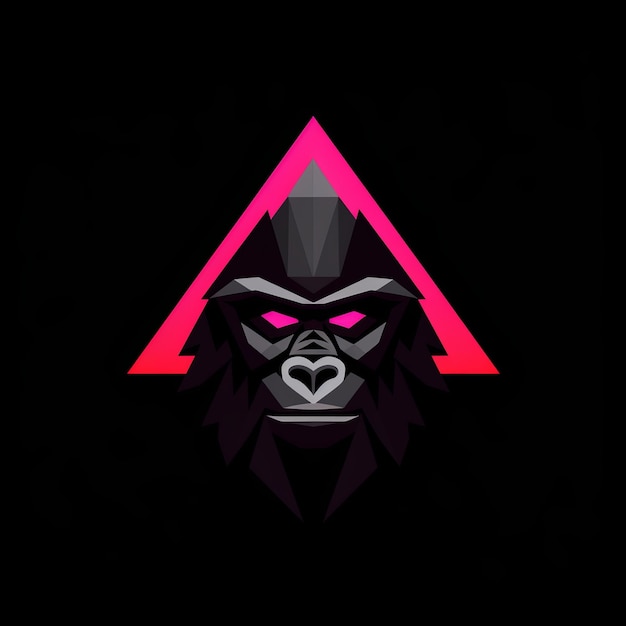 Photo minimalist gorilla logo clean design