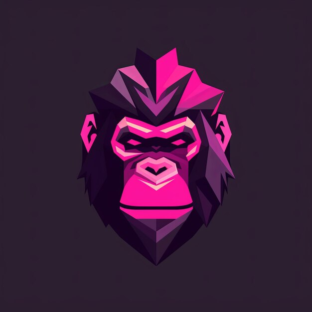 Foto logo del gorilla minimalista con un design pulito