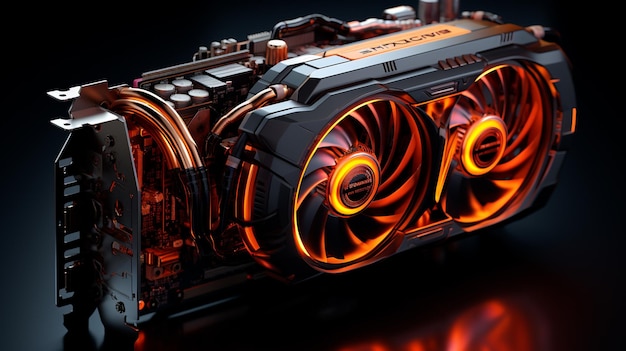 Minimalist Gpu Driver Concept With Curving Neon