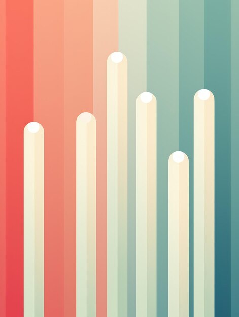 Minimalist Graphic Art Design in Pastel Colors AI Generated 3D Image