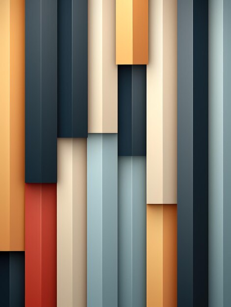 Minimalist Graphic Art Design in Pastel Colors AI Generated 3D Image