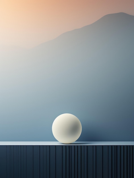 Minimalist Graphic Art Design in Pastel Colors AI Generated 3D Image