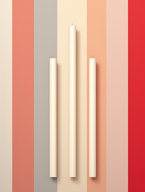 Minimalist Graphic Art Design in Pastel Colors AI Generated 3D Image