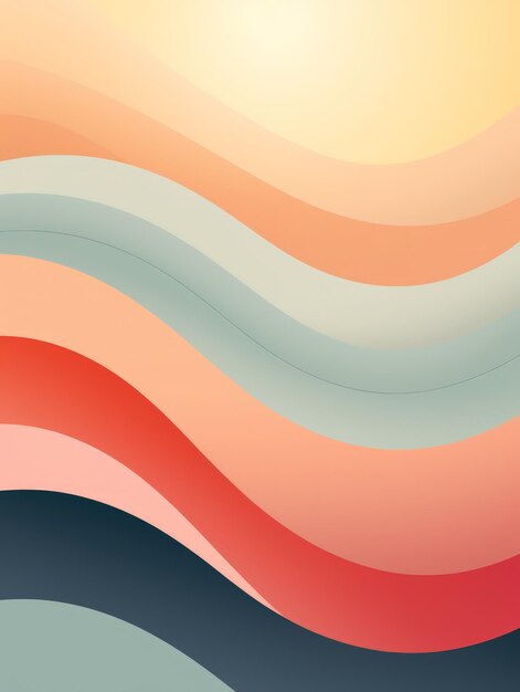 Minimalist Graphic Art Design in Pastel Colors AI Generated 3D Image