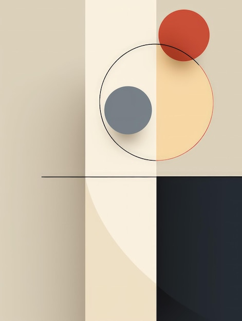 Foto design grafico minimalista in colori pastello immagine 3d generata dall'intelligenza artificiale