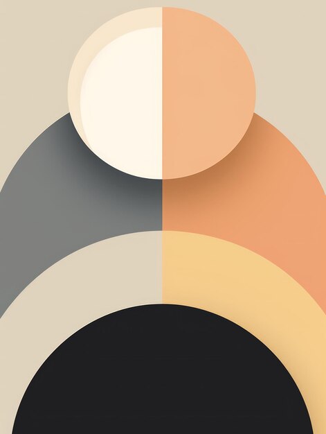 Minimalist Graphic Art Design in Pastel Colors AI Generated 3D Image