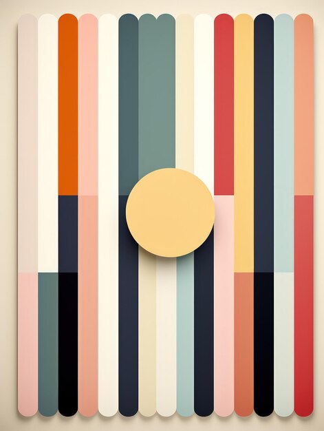 Minimalist Graphic Art Design in Pastel Colors AI Generated 3D Image