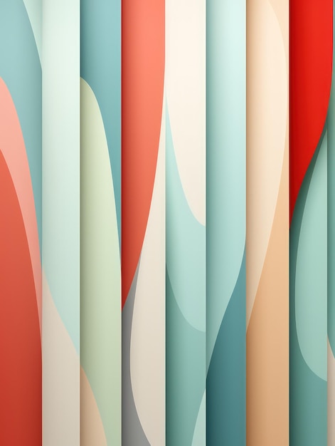 Minimalist Graphic Art Design in Pastel Colors AI Generated 3D Image