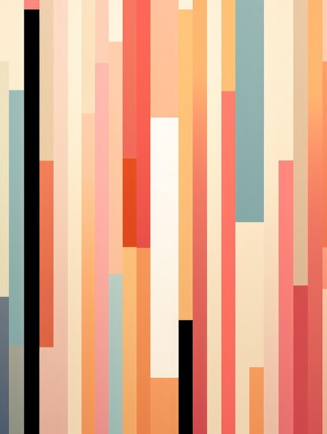 Minimalist Graphic Art Design in Pastel Colors AI Generated 3D Image