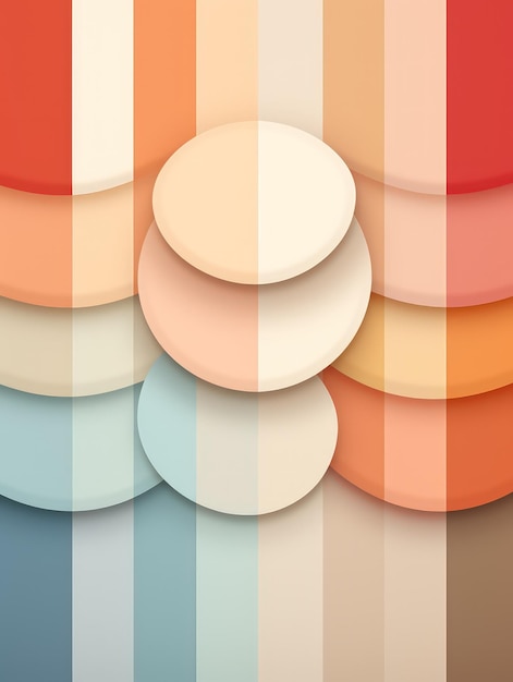 Minimalist Graphic Art Design in Pastel Colors AI Generated 3D Image