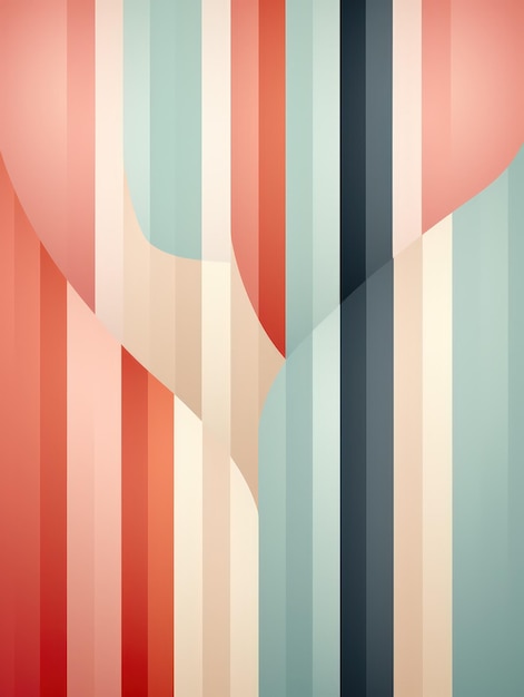 Minimalist Graphic Art Design in Pastel Colors AI Generated 3D Image