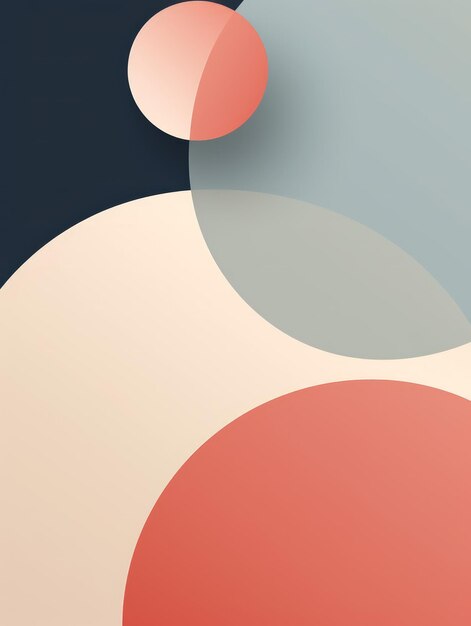 Minimalist Graphic Art Design in Pastel Colors AI Generated 3D Image