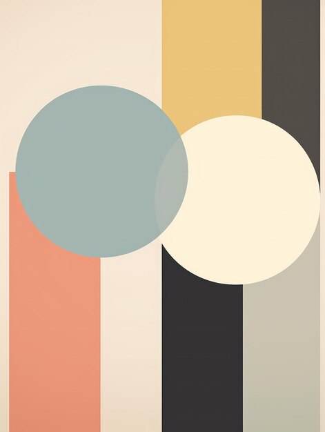 Minimalist graphic art design in pastel colors ai generated 3d image