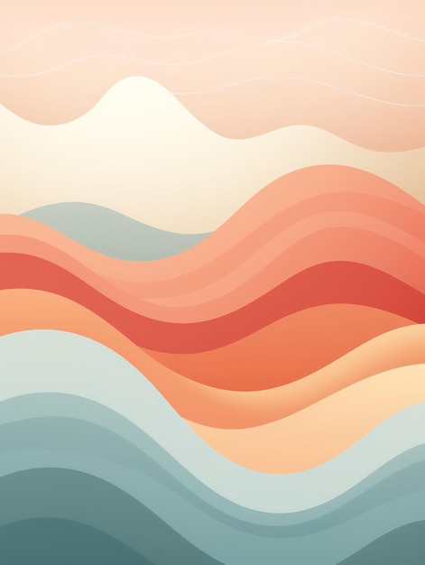 Minimalist Graphic Art Design in Pastel Colors AI Generated 3D Image