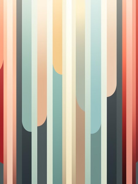 Minimalist Graphic Art Design in Pastel Colors AI Generated 3D Image