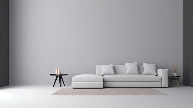 Minimalist gray interior Illustration AI GenerativexA