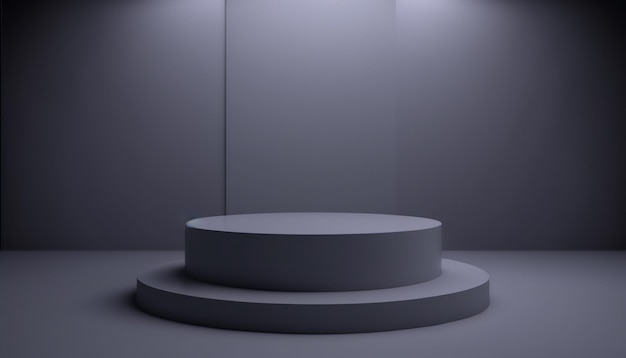 A minimalist grey pedestal for showcasing your item