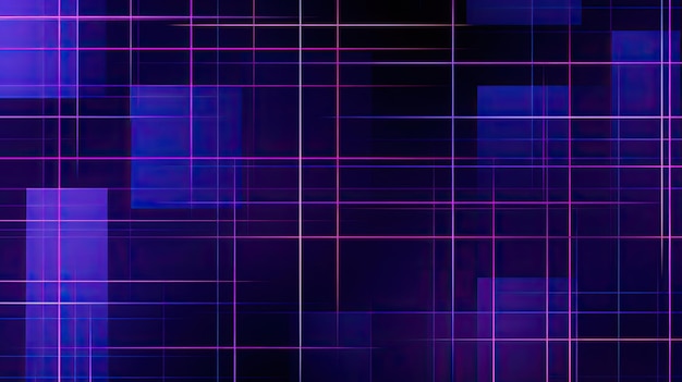 A minimalist grid of intersecting vertical and horizontal lines in shades of purple