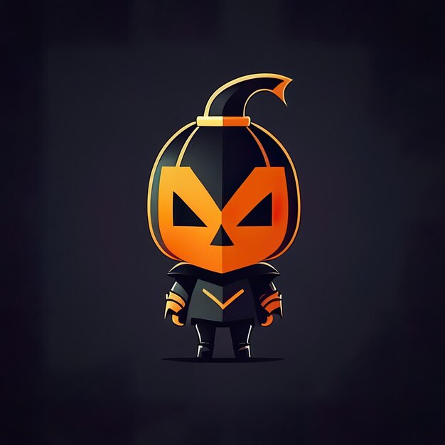 Minimalist halloween character Generative AI