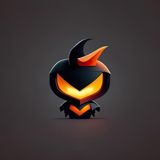 Minimalist halloween character Generative AI