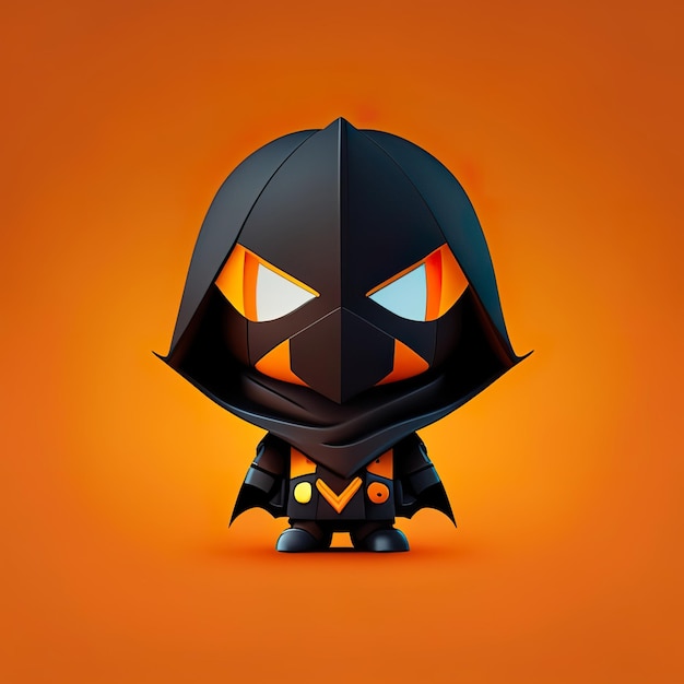 Minimalist halloween character Generative AI