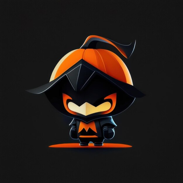 Foto carattere di halloween minimalista ia generativa