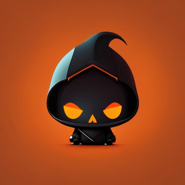 Minimalist halloween character generative ai