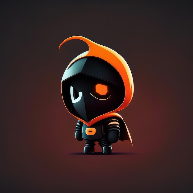 Minimalist halloween character Generative AI