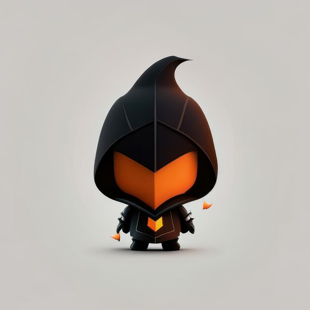 Minimalist halloween character Generative AI