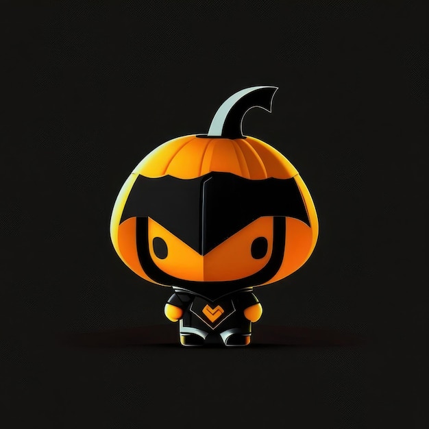 Minimalist halloween character Generative AI