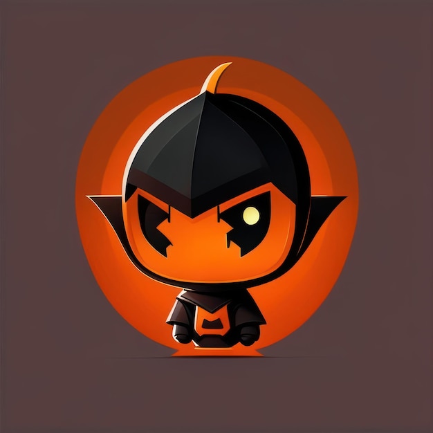 Minimalist halloween character Generative AI