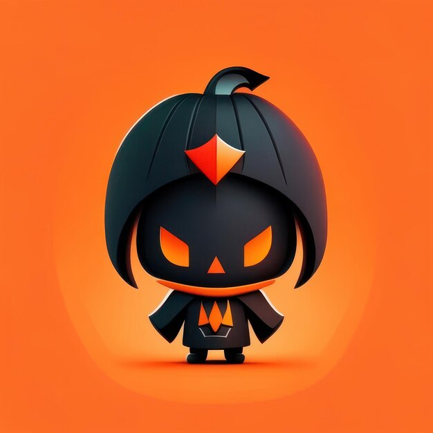 Photo minimalist halloween character generative ai