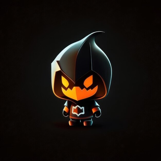 Minimalist halloween character Generative AI