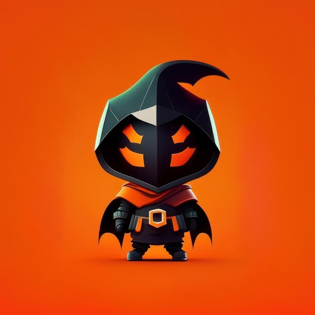 Minimalist halloween character generative ai