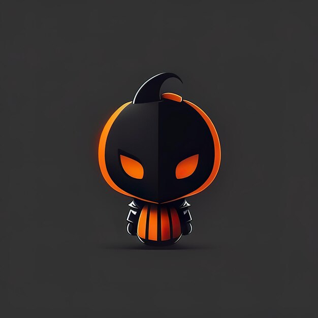 Minimalist halloween character Generative AI