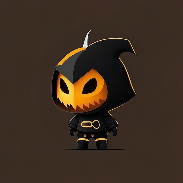 Minimalist halloween character Generative AI